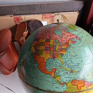 Vintage World Globe with Stand